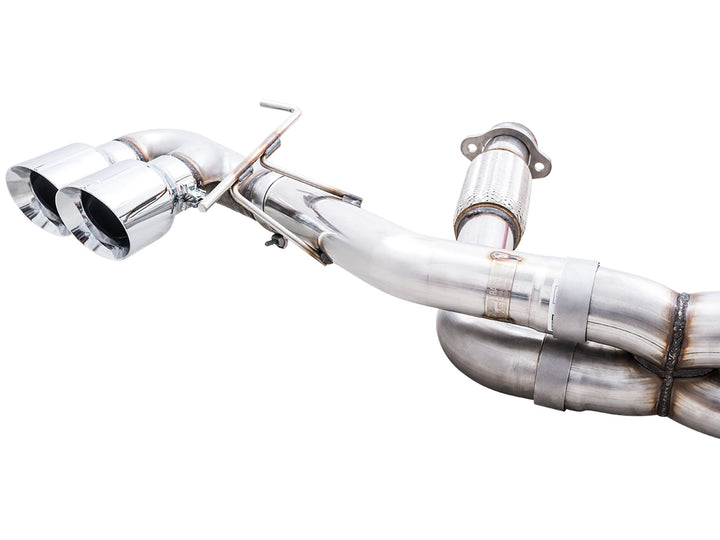 AWE 3020-42080 Track cat-back with Chrome tips for C8 Corvette E-Ray, tip detail