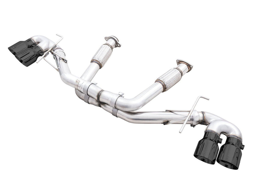 AWE 3020-43086 Track cat-back with Diamond Black tips for C8 Corvette E-Ray, complete system