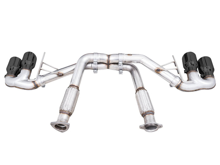 AWE 3020-43086 Track cat-back with Diamond Black tips for C8 Corvette E-Ray, inlet view