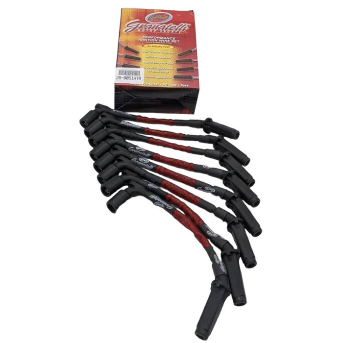 Red Granatelli spark plug wires 28-8051HTR for 2020-2026 C8 Corvette LT2