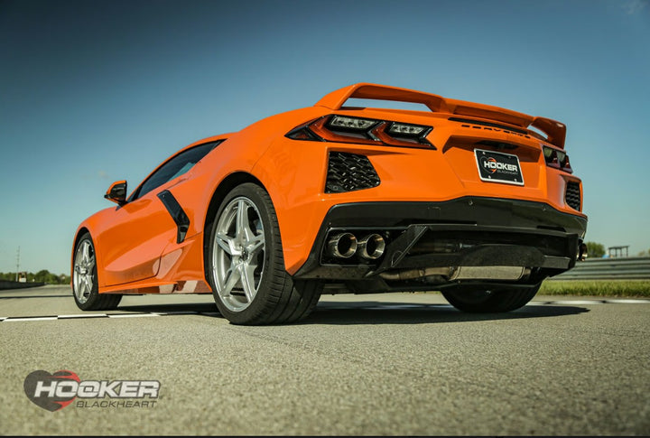 Installed Hooker BlackHeart BH13236 cat-back exhaust on 2020-2025 C8 Corvette Stingray