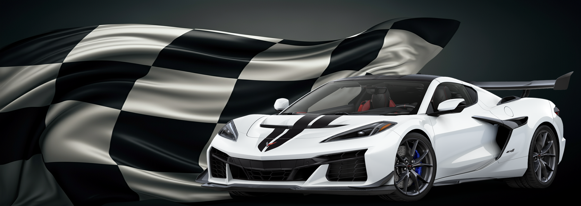 White C8 Corvette hero image for Custom Corvette Accessories