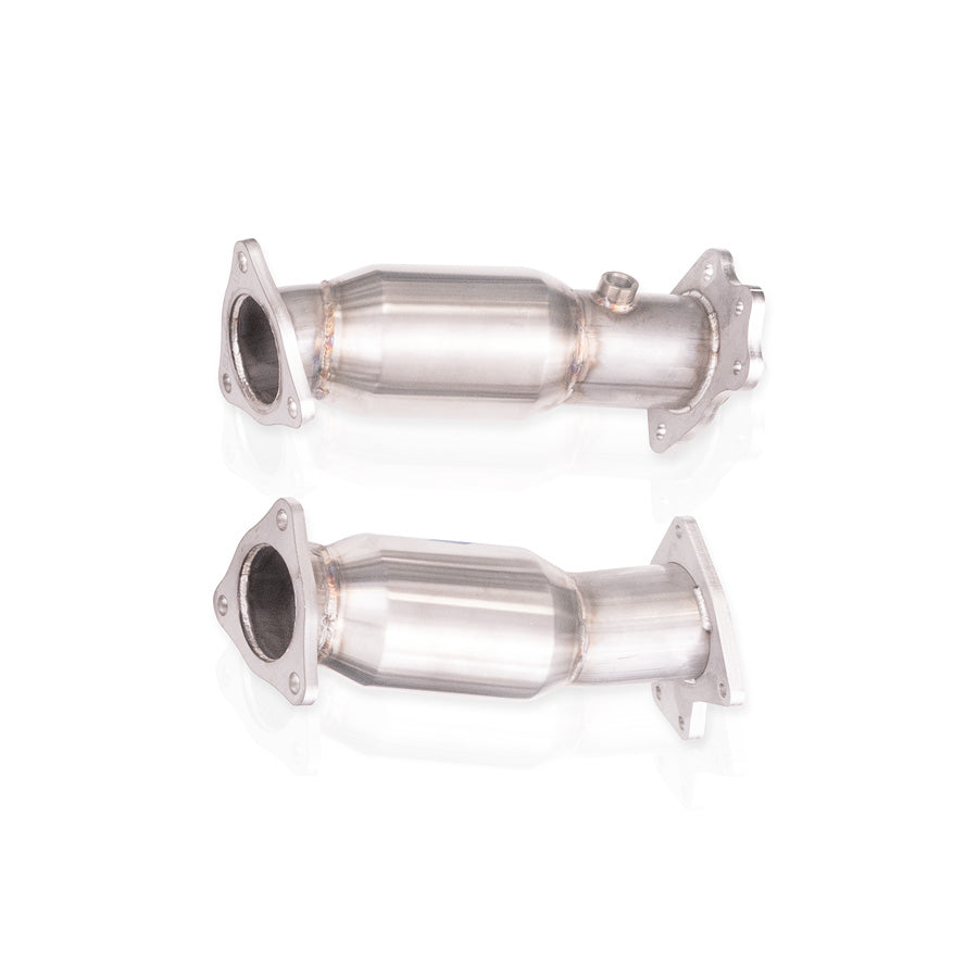 Catalytic converter section detail on Stainless Works C8CATLDS mid-pipe for 2020–2026 C8 Corvette LT2 exhaust setup