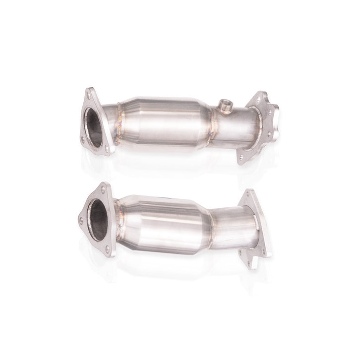 Catalytic converter section detail on Stainless Works C8CATLDS mid-pipe for 2020–2026 C8 Corvette LT2 exhaust setup