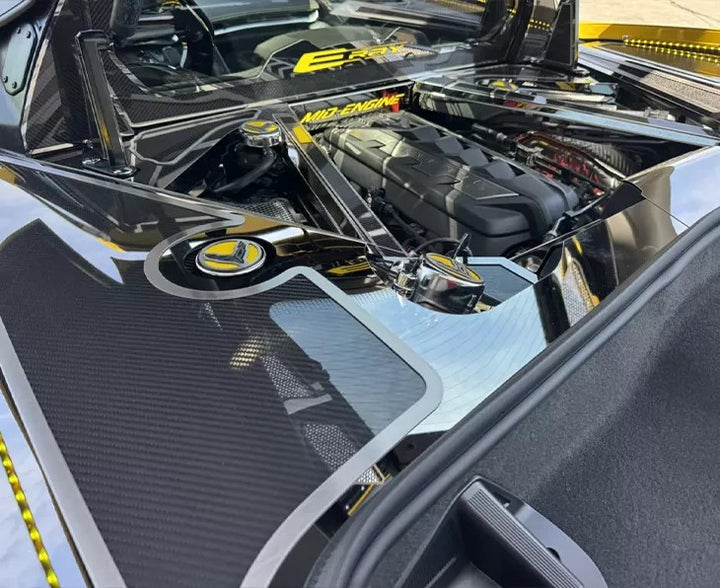 C8 Corvette Stingray coupe ACC 883012 fender covers with real carbon fiber inserts, installed view 5