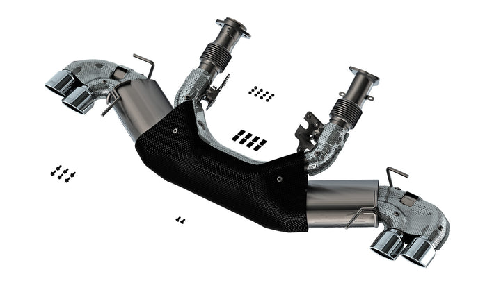 Borla ATAK 140841 cat-back for C8 Corvette Stingray without NPP with quad 4 inch bright chrome tips