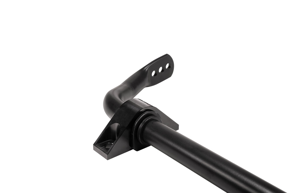 Close-up of Eibach front sway bar end and mounting bracket for 2020-2026 C8 Corvette Stingray