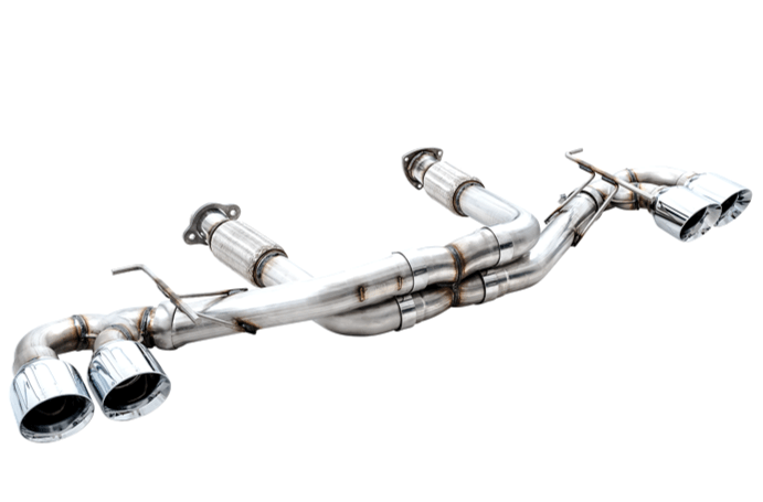 C8 Corvette Stingray/E-Ray AWE Track Edition cat-back exhaust with chrome silver tips