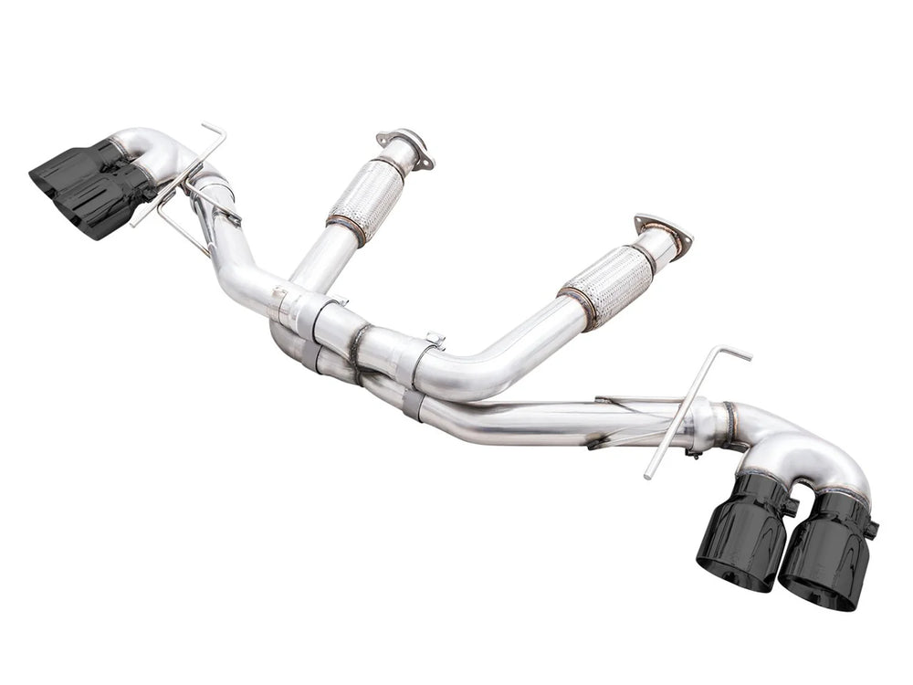 C8 Corvette Stingray/E-Ray AWE Track Edition cat-back exhaust with diamond black tips