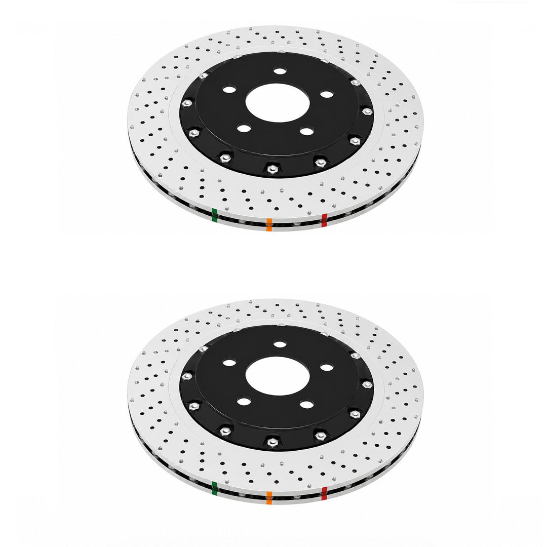 Pair of DBA53928BLKS two-piece front brake rotors for C8 Corvette Stingray Z51