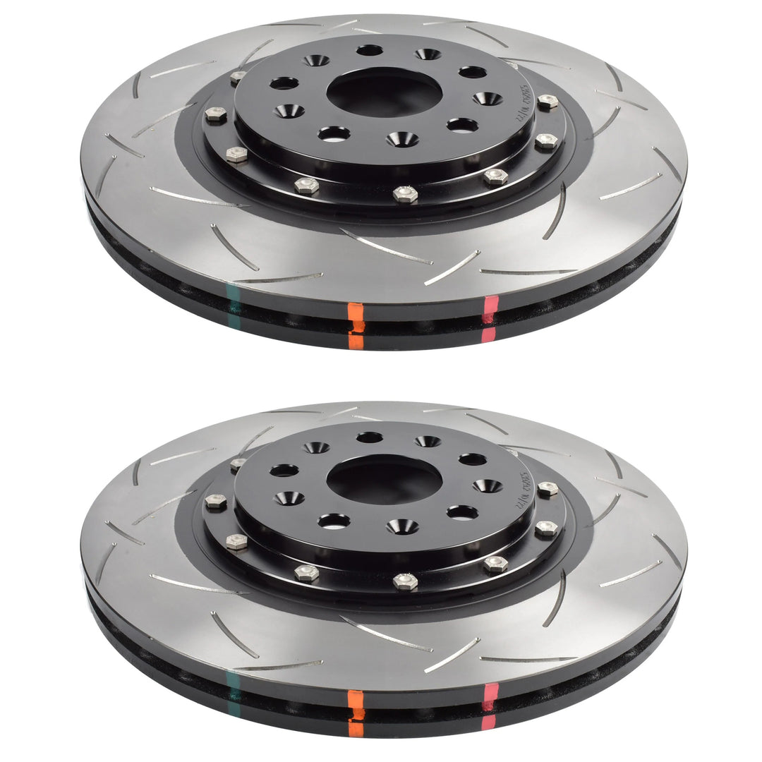 Pair of DBA53929BLKS two-piece rear brake rotors for C8 Corvette Stingray Z51