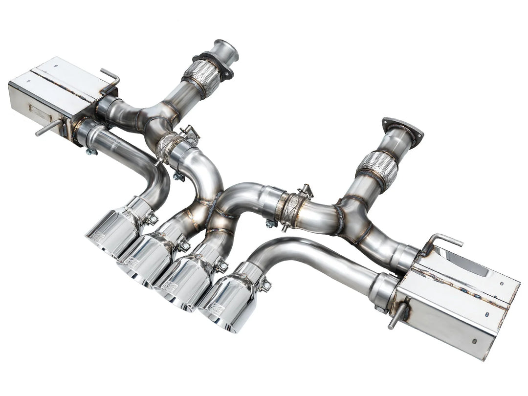 AWE 3025-42906 SwitchPath exhaust with chrome silver tips for C8 Corvette Z06