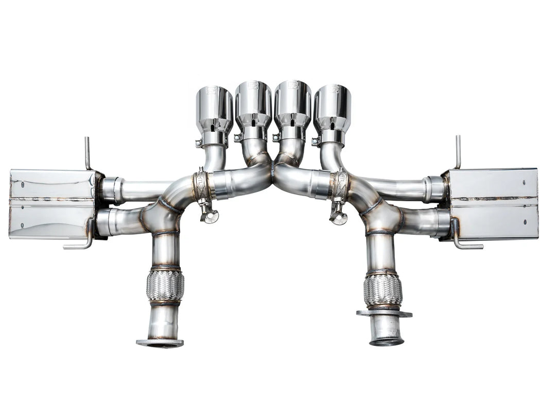 C8 Corvette Z06 AWE SwitchPath exhaust with chrome silver tips