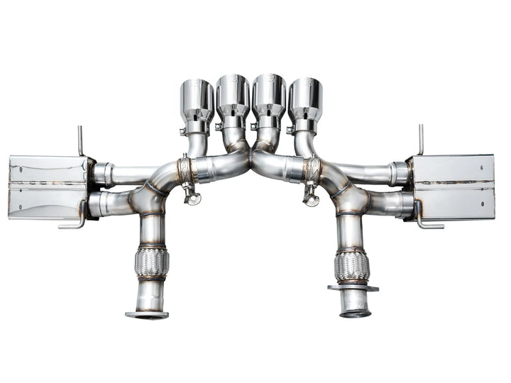 C8 Corvette Z06 AWE SwitchPath exhaust with chrome silver tips