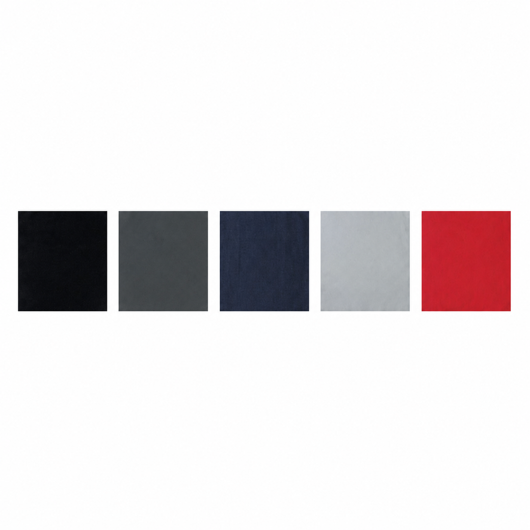 Covercraft Form-Fit color chart for C8 Corvette Z06 car cover in Black, Dark Gray, Blue, Lt Silver, and Red
