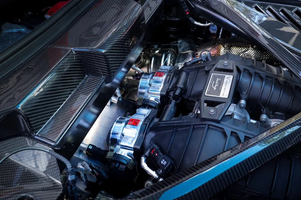Soler Performance SE3793-92 throttle bodies installed on C8 Corvette Z06 LT6
