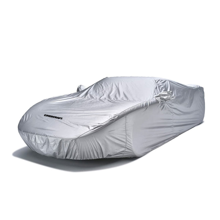 Covercraft Reflec’tect cover on a representative covered car, not an E-Ray fitment photograph