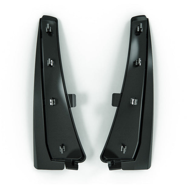 Front rock guards for 2023–2026 C8 Corvette Z06 and E-Ray widebody, Carbon Flash Metallic Black finish.