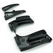 Full set of front and rear rock guards for 2023–2026 C8 Corvette Z06 and E-Ray widebody, Carbon Flash Metallic Black OEM finish.