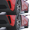Rear rock guards installed on 2023–2026 C8 Corvette Z06 widebody, Carbon Flash Metallic Black finish.