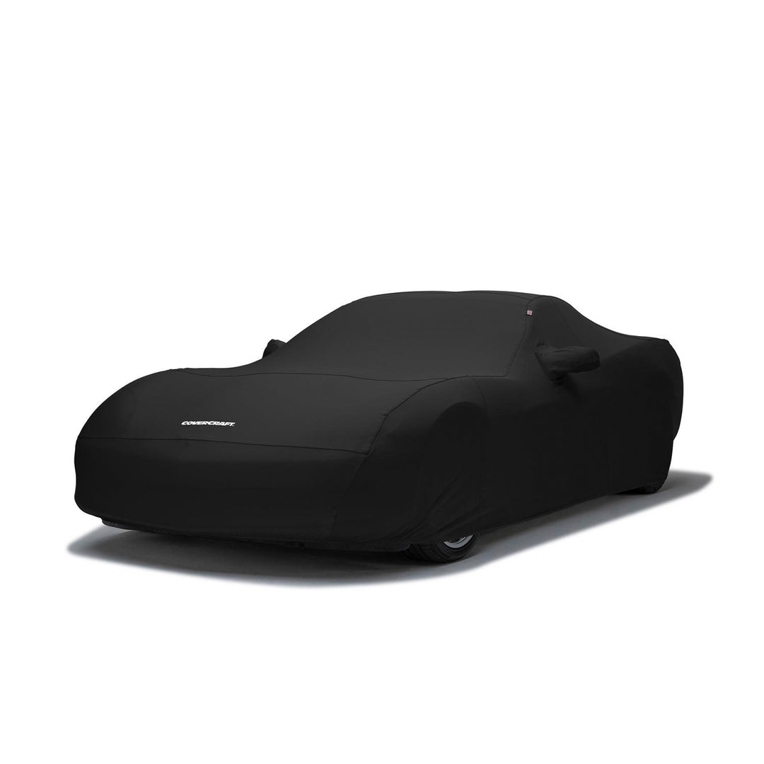 Covercraft Form-Fit cover shown on a representative covered car, not an E-Ray fitment photograph