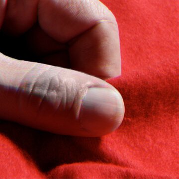 Covercraft Form-Fit red fabric close-up showing the soft sheared cotton-fleece underside
