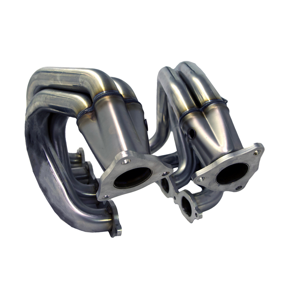 Kooks 21821400 header pair showing flanged collector outlets