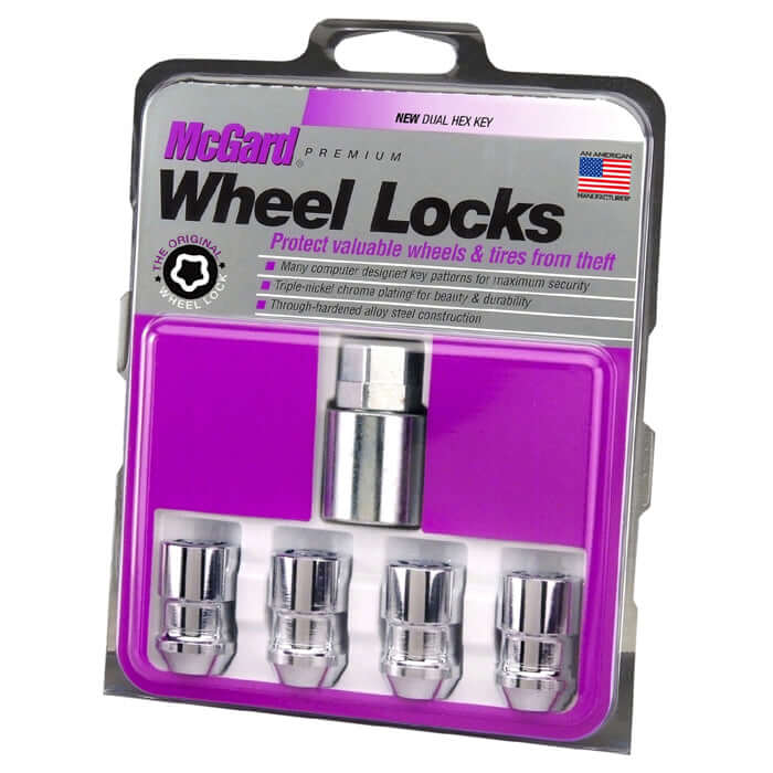 McGard 24137 chrome cone-seat wheel lock set for Corvette