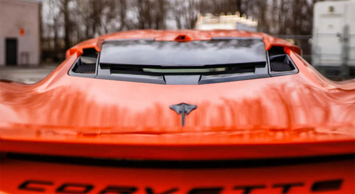 rear view c8 corvette rear window spoiler