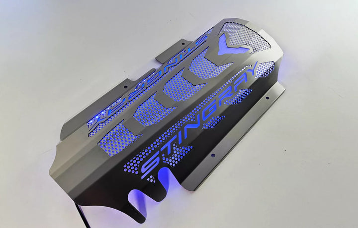 STINGRAY replacement engine shroud illuminated with blue LED lighting