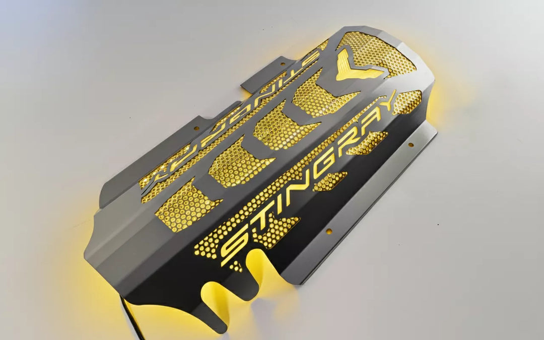 STINGRAY replacement engine shroud illuminated with yellow LED lighting
