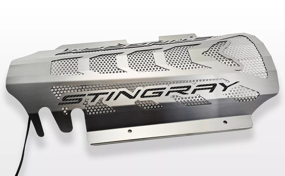STINGRAY replacement engine shroud with black lettering inlays