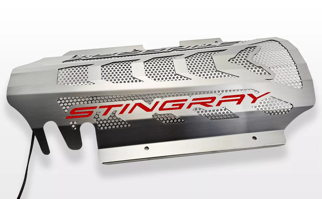 STINGRAY replacement engine shroud with red lettering inlays