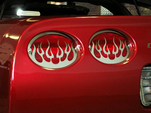 032040 C5 Corvette Flame Tail Light louvers