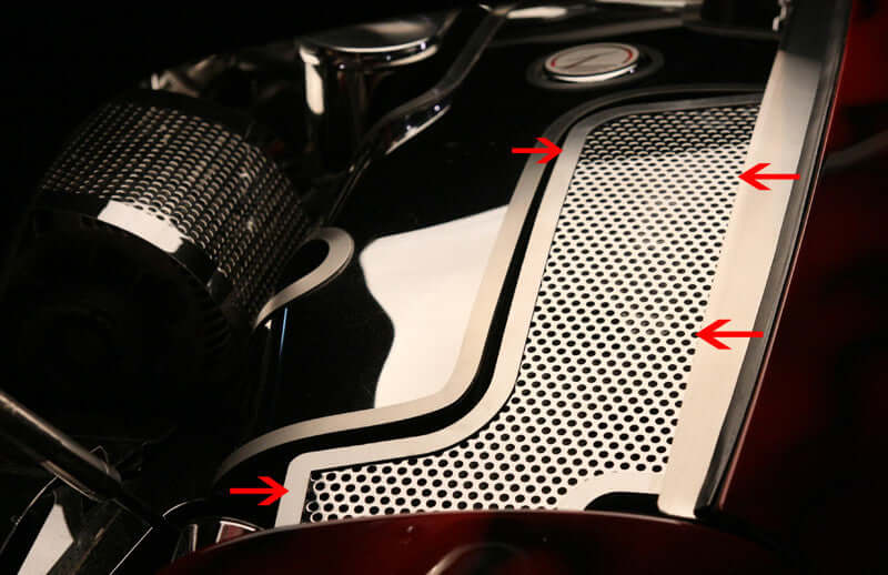 033071 C5 Corvette Inner Fender Covers - Perforated