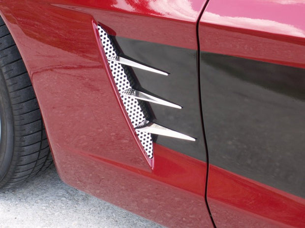 042047 C6 Corvette Vent Spears with perforated grilles