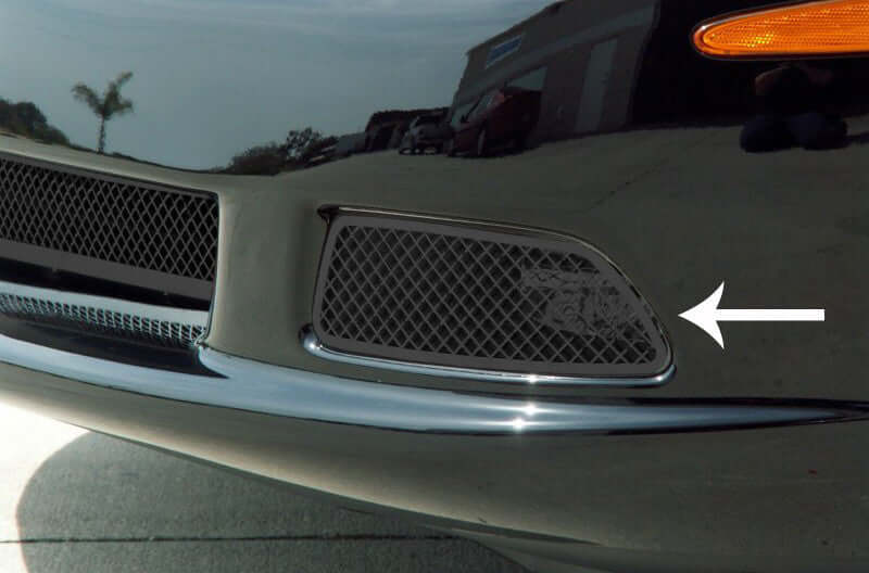 042105 C6 Corvette Black Driving Light Covers
