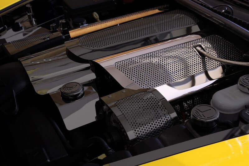 043051 C6 Corvette Perforated Fuel Rail Covers