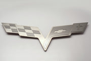 043113 C6 Corvette Cross Flags Hood Liner Logo