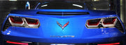 C7 Corvette American Car Craft Taillight Trim - Brushed - Cross Flags