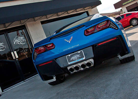 052051 polished exhaust filler plate for the c7 corvette