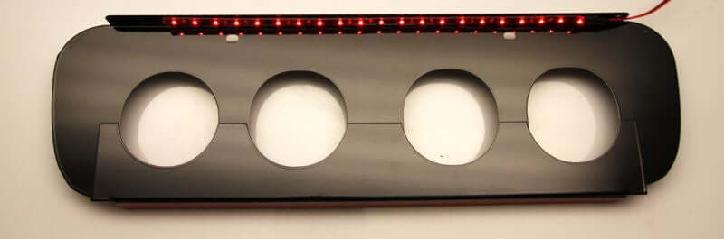 052054 Illuminated Black C7 Corvette Exhaust plate