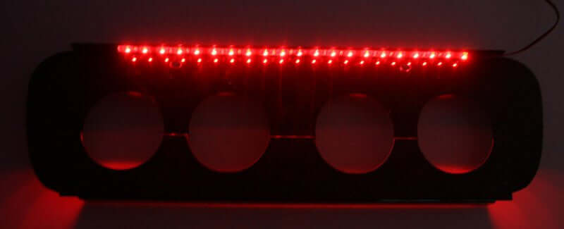 052054 american car craft illuminated exhaust plate black powder coated