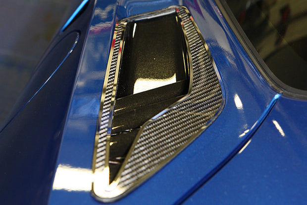052064 carbon fiber rear vent grilles for the C7 Corvette