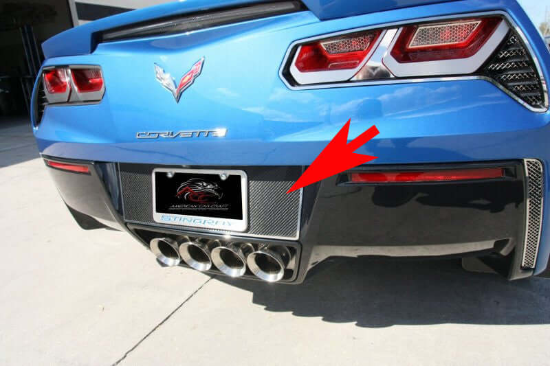 052066 C7 Corvette Carbon Fiber License Plate Frame