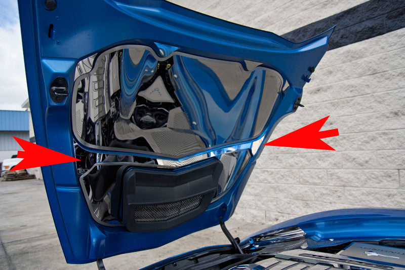 053008 C7 Corvette Polished Hood Brace