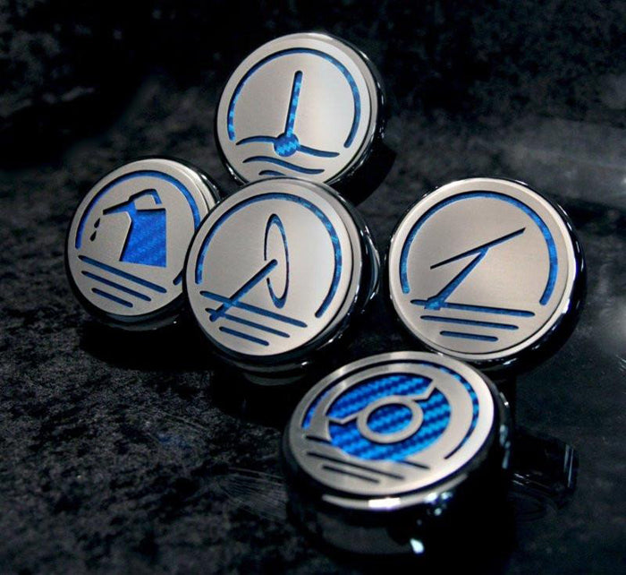2005-2013 c6 corvette executive series fluid caps - engine caps