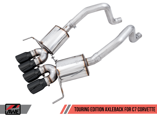 3015-43143 AWE C7 Corvette Grand Sport Axle Back Exhaust - Touring edition