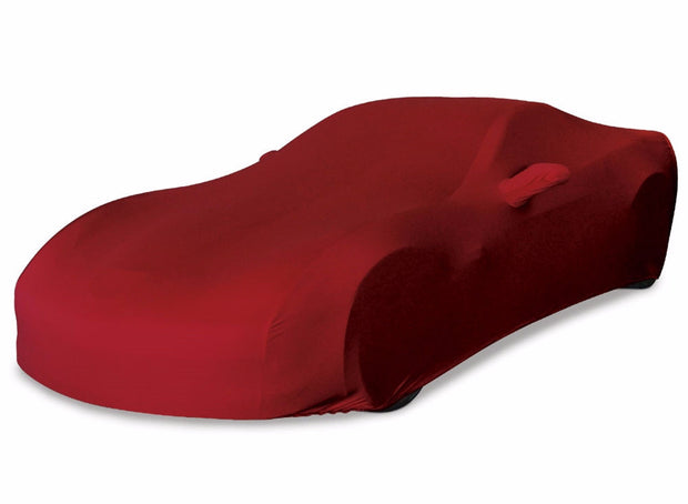 37176404 Dark Red Stretch Satn Car Cover C6 Corvette