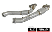 48-34130-YC C7 Corvette connection pipes with cats - afe power